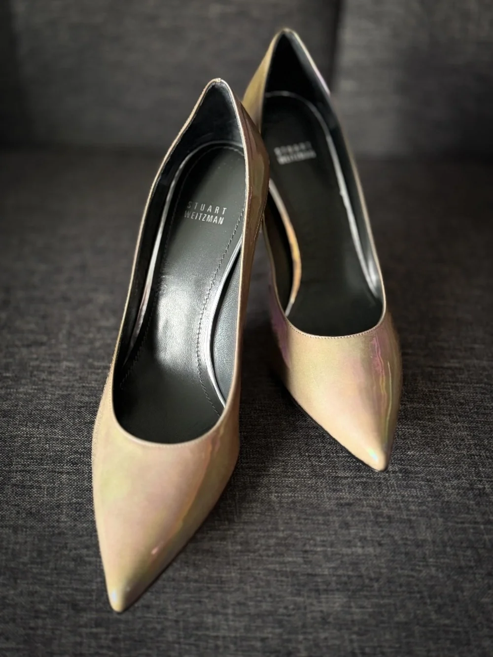 Stuart Weitzman |Flirt Cement Patent | size 12 | 105mm / 4.25 heel - Picture 3 of 9